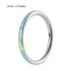Titanium Precision Inlaid Opal Round Nose Ring And Earrings Unisex Piercing Jewelry