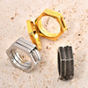 Titanium Ring U Shape Geometric Retro Style Electroplated