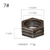 Titanium Ring U Shape Geometric Retro Style Electroplated