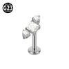 Titanium Star Shaped Lip Nails And Ear Bone Nails Electroplated Puncture Jewelry