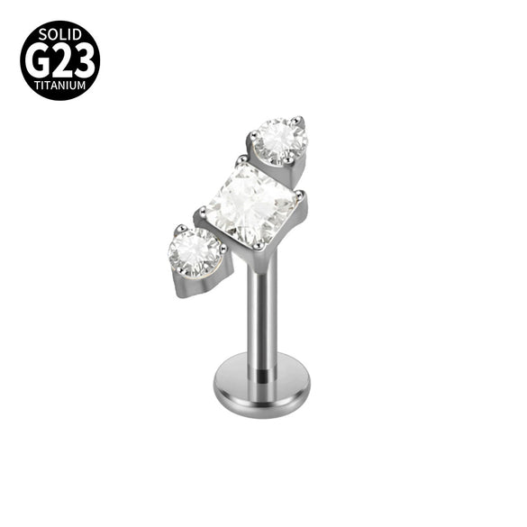 Titanium Star Shaped Lip Nails And Ear Bone Nails Electroplated Puncture Jewelry