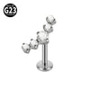 Titanium Star Shaped Lip Nails And Ear Bone Nails Electroplated Puncture Jewelry