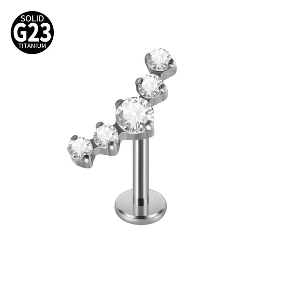Titanium Star Shaped Lip Nails And Ear Bone Nails Electroplated Puncture Jewelry