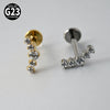 Titanium Star Shaped Lip Nails And Ear Bone Nails Electroplated Puncture Jewelry