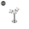 Titanium Star Shaped Lip Nails And Ear Bone Nails Electroplated Puncture Jewelry