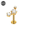 Titanium Star Shaped Lip Nails And Ear Bone Nails Electroplated Puncture Jewelry