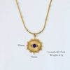 Titanium Steel 14K Gold Plated Elegant Classical Lady Plating Inlay Geometric Devil'S Eye Natural Stone Pendant Necklace