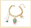 Wholesale Jewelry Cartoon Style Cute Devil'S Eye Palm 304 Stainless Steel Titanium Steel 18K Gold Plated Epoxy Plating Earrings Necklace Jewelry Set