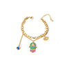 Wholesale Jewelry Cartoon Style Cute Devil'S Eye Palm 304 Stainless Steel Titanium Steel 18K Gold Plated Epoxy Plating Earrings Necklace Jewelry Set