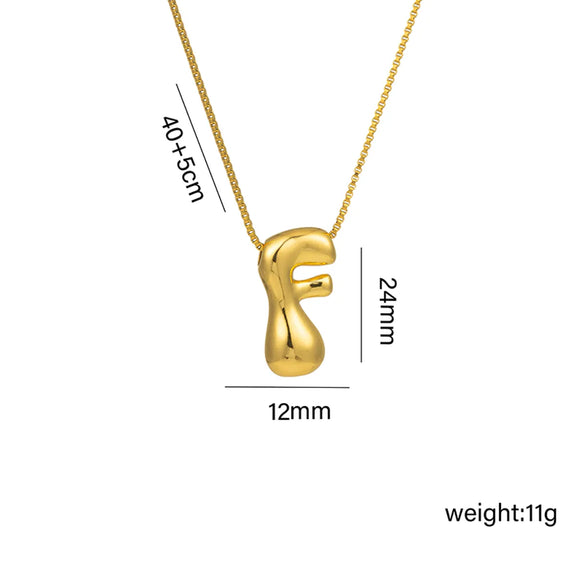 Wholesale Jewelry Hip-Hop Simple Style Letter Titanium Steel 18K Gold Plated Plating Pendant Necklace