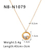 304 Stainless Steel 18K Gold Plated Luxurious Romantic Shiny Plating Inlay Sun Moon Rhinestones Pendant Necklace