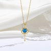 Titanium Steel 18K Gold Plated Modern Style Sweet Classic Style Plating Inlay Starry Sky Resin Zircon Pendant Necklace