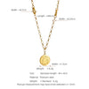 Titanium Steel 18K Gold Plated Romantic Simple Style Sun Letter Pendant Necklace