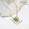 Titanium Steel 18K Gold Plated Vintage Style Classic Style Plating Inlay Round Zircon Pendant Necklace