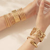 Titanium Steel Adjustable Open Bracelet With High End Style And Electroplating Treatment