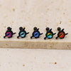 Titanium Steel Allmatch Geometric Heart Bow Star Electroplated Earring Jewelry