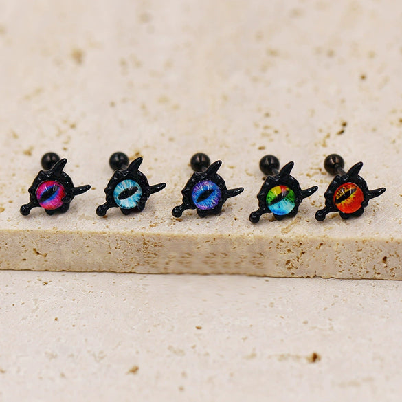 Titanium Steel Allmatch Geometric Heart Bow Star Electroplated Earring Jewelry
