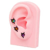 Titanium Steel Allmatch Geometric Heart Bow Star Electroplated Earring Jewelry