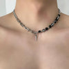Titanium Steel Alloy Hiphop Cross Ushaped Polishing Men's And Women's Trendy Niche Clavicle Chain Necklace Accessories