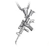 Titanium Steel And Alloy Men's Column Design Hiphop Necklace With Electroplated Animal And Zodiac Pendant And Pearl Chain