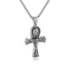 Titanium Steel And Alloy Men's Column Design Hiphop Necklace With Electroplated Animal And Zodiac Pendant And Pearl Chain