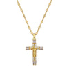 Titanium Steel And Copper Cartoon Geometric Diamond Microinlaid Women's Cross Necklace