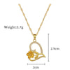 Titanium Steel And Copper Geometric Simple Lucky Necklace With Real Gold Microinlaid And Electroplating For Unisex
