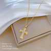 Titanium Steel And Copper Geometric Simple Lucky Necklace With Real Gold Microinlaid And Electroplating For Unisex