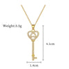 Titanium Steel And Copper Geometric Simple Lucky Necklace With Real Gold Microinlaid And Electroplating For Unisex