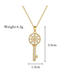 Titanium Steel And Copper Geometric Simple Lucky Necklace With Real Gold Microinlaid And Electroplating For Unisex