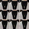 Titanium Steel And Copper Geometric Simple Lucky Necklace With Real Gold Microinlaid And Electroplating For Unisex