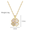 Titanium Steel And Copper Geometric Simple Lucky Necklace With Real Gold Microinlaid And Electroplating For Unisex