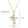 Titanium Steel And Copper Geometric Simple Lucky Necklace With Real Gold Microinlaid And Electroplating For Unisex