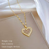 Titanium Steel And Copper Geometric Simple Lucky Necklace With Real Gold Microinlaid And Electroplating For Unisex