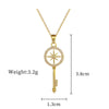 Titanium Steel And Copper Geometric Simple Lucky Necklace With Real Gold Microinlaid And Electroplating For Unisex