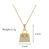 Titanium Steel And Copper Geometric Simple Lucky Necklace With Real Gold Microinlaid And Electroplating For Unisex