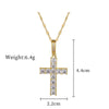 Titanium Steel And Copper Geometric Simple Lucky Necklace With Real Gold Microinlaid And Electroplating For Unisex