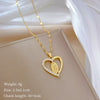 Titanium Steel And Copper Geometric Simple Lucky Necklace With Real Gold Microinlaid And Electroplating For Unisex