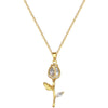 Titanium Steel And Copper Geometric Zircon Necklace For Women And Men