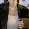 Titanium Steel And Copper Gourd Money Bag Pendant Necklace For Women With Electroplating Design