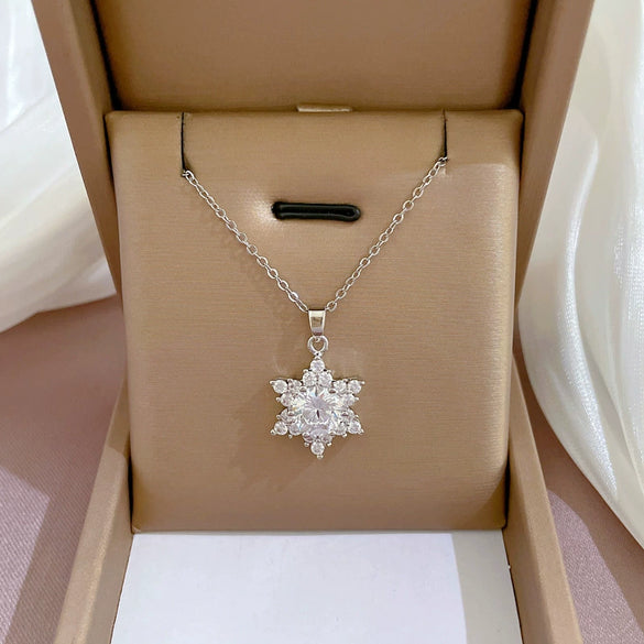Titanium Steel And Copper Microencrusted Diamond Geometric Cartoon Style Unisex Necklace