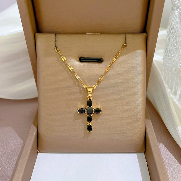 Titanium Steel And Copper Microencrusted Diamond Geometric Cartoon Style Unisex Necklace