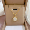 Titanium Steel And Copper Microencrusted Diamond Geometric Cartoon Style Unisex Necklace