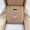 Titanium Steel And Copper Microencrusted Diamond Geometric Cartoon Style Unisex Necklace
