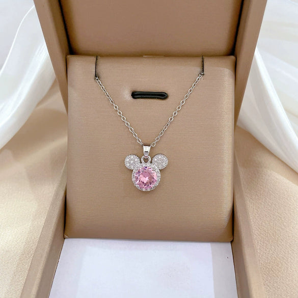Titanium Steel And Copper Microencrusted Diamond Geometric Cartoon Style Unisex Necklace