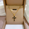 Titanium Steel And Copper Micropaved Cross Geometric Cartoon Style Women's Clavicle Necklace