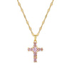 Titanium Steel And Copper Micropaved Cross Geometric Cartoon Style Women's Clavicle Necklace