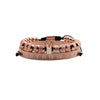 Titanium Steel And Copper Roman Letter Twist Open Bracelet Set With Crown Woven Design Electroplated Fashion Jewelry For Unisex