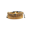 Titanium Steel And Copper Roman Letter Twist Open Bracelet Set With Crown Woven Design Electroplated Fashion Jewelry For Unisex