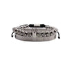 Titanium Steel And Copper Roman Letter Twist Open Bracelet Set With Crown Woven Design Electroplated Fashion Jewelry For Unisex